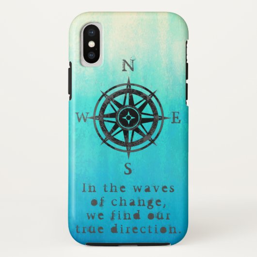 Blauwgroen Ombre Zee Case-Mate iPhone Case (Achterkant)