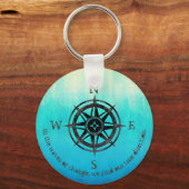 Blauwgroen Ombre Zee Sleutelhanger (Voorkant)