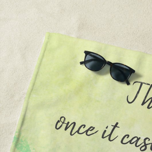 Blauwgroen Ombre Zee Strandlaken (In situ)