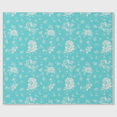 Blauwgroen  omlooppapier voor flessenpatronen cadeaupapier (Vlak)