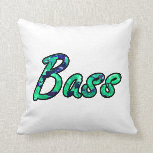 Blauwgroen omtrek van bassabras kussen