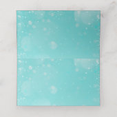 Blauwgroen onder de Sea Shells Beach Sweet 16 Part Plaatskaartje (Binnenkant ongevouwen)