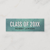 Blauwgroen Onderdruk de Kaart van de Naam van het  Mini Visitekaartje (Voorkant)