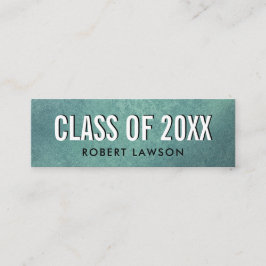 Blauwgroen Onderdruk de Kaart van de Naam van het  Mini Visitekaartje