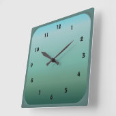 Blauwgroen onderwater vierkante klok (Hoek)