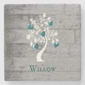 Blauwgroen Onderzetter van de Boom van het hart Ge (Voorkant)