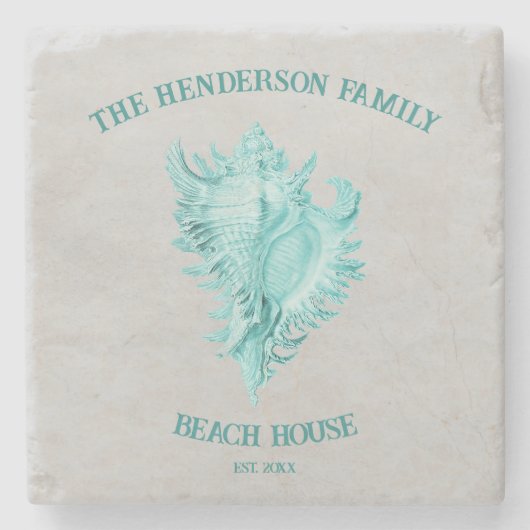 Blauwgroen Onderzetter van de Stem van Shell van d (Voorkant)