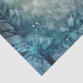 Blauwgroen ontkoppeling van winterpingbomen tissuepapier (Detail)