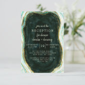 Blauwgroen ontvangst van marmer Weddenschappen met Kaart (Staand voorkant)