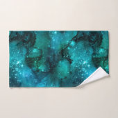 Blauwgroen ontwerp uit de galaxreeks 6 bad handdoek (Handdoek)