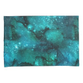 Blauwgroen ontwerp uit de galaxreeks 6 kussensloop (Voorkant-Rechts)