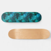 Blauwgroen ontwerp uit de galaxreeks 6 persoonlijk skateboard (Horizontaal)
