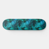 Blauwgroen ontwerp uit de galaxreeks 6 persoonlijk skateboard (Horizontaal)