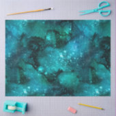 Blauwgroen ontwerp uit de galaxreeks 6 tissuepapier (Craft)