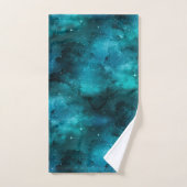 Blauwgroen ontwerp uit de galaxreeks 7 bad handdoek (Handdoek)