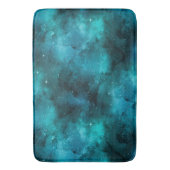 Blauwgroen ontwerp uit de galaxreeks 7 badmat (Voorkant Verticaal)