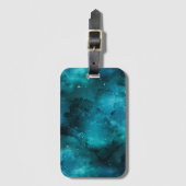 Blauwgroen ontwerp uit de galaxreeks 7 bagagelabel (Voorkant (verticaal))