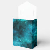 Blauwgroen ontwerp uit de galaxreeks 7 bedankdoosjes (Geopend)