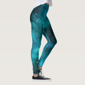 Blauwgroen ontwerp uit de galaxreeks 7 leggings (Rechts)