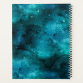 Blauwgroen ontwerp uit de galaxreeks 7 planner (Achterkant)