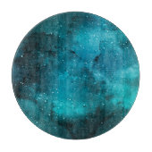 Blauwgroen ontwerp uit de galaxreeks 7 snijplank (Voorkant)