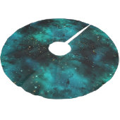 Blauwgroen ontwerp van de galaxreeks 1 kerstboom rok (Gekanteld)