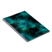 Blauwgroen ontwerp van de galaxreeks 1 notitieboek (Rechterzijde)