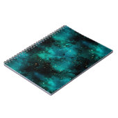 Blauwgroen ontwerp van de galaxreeks 1 notitieboek (Linkerzijde)