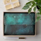 Blauwgroen ontwerp van de galaxreeks 1 tissuepapier (Geschenk)