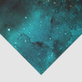 Blauwgroen ontwerp van de galaxreeks 1 tissuepapier (Detail)