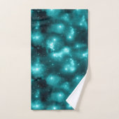 Blauwgroen ontwerp van de galaxreeks 3 bad handdoek (Handdoek)
