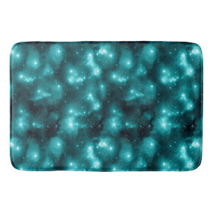 Blauwgroen ontwerp van de galaxreeks 3 badmat