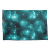 Blauwgroen ontwerp van de galaxreeks 3 kussensloop (Achterkant-Rechts)