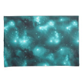 Blauwgroen ontwerp van de galaxreeks 3 kussensloop (Voorkant-Rechts)