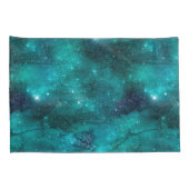 Blauwgroen ontwerp van de galaxreeks 8 kussensloop (Achterkant-Rechts)