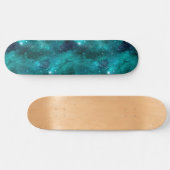 Blauwgroen ontwerp van de galaxreeks 8 persoonlijk skateboard (Horizontaal)
