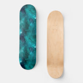 Blauwgroen ontwerp van de galaxreeks 8 persoonlijk skateboard (Voorkant)