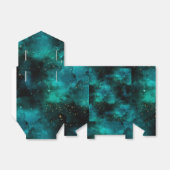 Blauwgroen ontwerp van de Galaxy-reeks 1 Canvas ta Bedankdoosjes (Uitgevouwen)