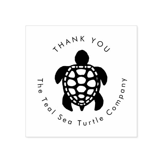 blauwgroen ontwerp van de schildpad voor zeeen rubberstempel (Afrduk)