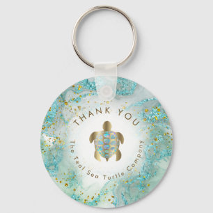 blauwgroen ontwerp van de schildpad voor zeeen sleutelhanger