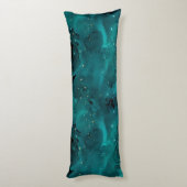 Blauwgroen ontwerp van de sterrenreeks 2 lichaamskussen (Achterkant (Verticaal))