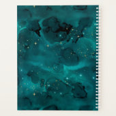Blauwgroen ontwerp van de sterrenreeks 2 planner (Achterkant)