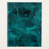 Blauwgroen ontwerp van de sterrenreeks 2 planner (Voorkant)