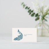 Blauwgroen ontwerp voor kunstdeco-ontwerp met stij visitekaartje (Staand voorkant)