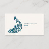 Blauwgroen ontwerp voor kunstdeco-ontwerp met stij visitekaartje (Voorkant)