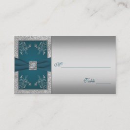 Blauwgroen op Pewter Plaatskaarten Plaatskaartje