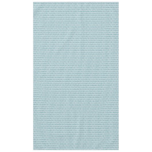 Blauwgroen op White Ethnic Pattern, Flowers, Chevr Tafelkleed (Voorkant)