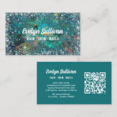 Blauwgroen Opal Visitekaartje (Voorkant / Achterkant)