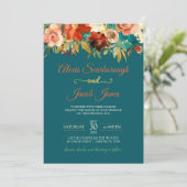 Blauwgroen, Oranje en goudbekentenis Kaart (Staand voorkant)