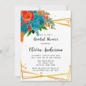 Blauwgroen Oranje flessenvlees Vrijgezellenfeest I Kaart (Voorkant)